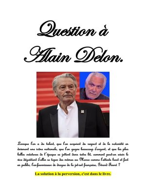 cover image of Question à  Alain Delon.